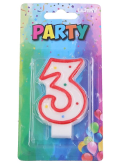 Dortové svíčky - narozeninová číslice 3